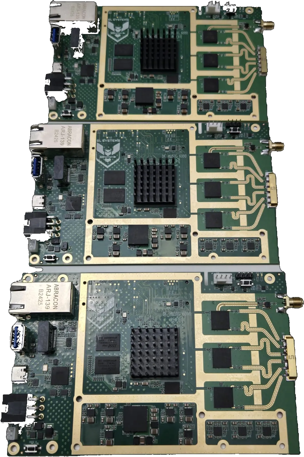 Three 6L Systems embedded circuit boards